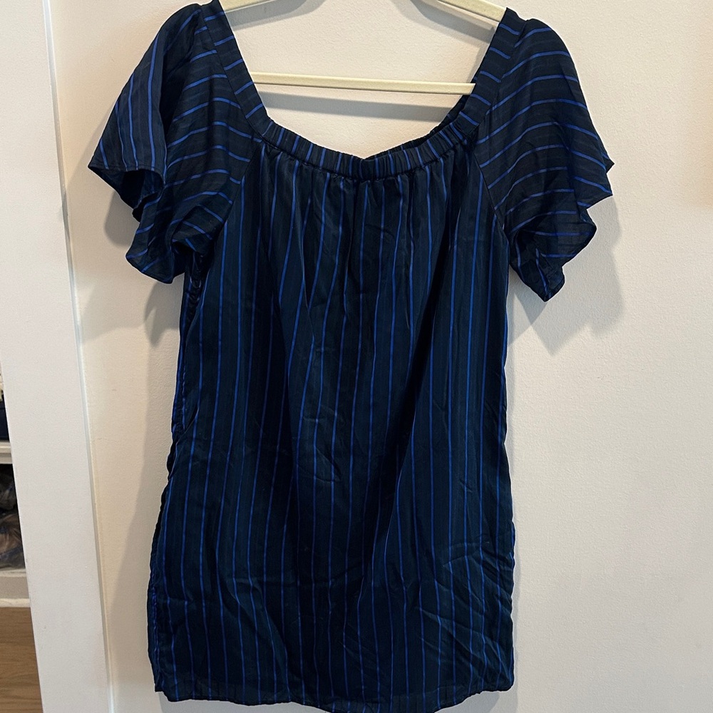 Blue Striped Dress